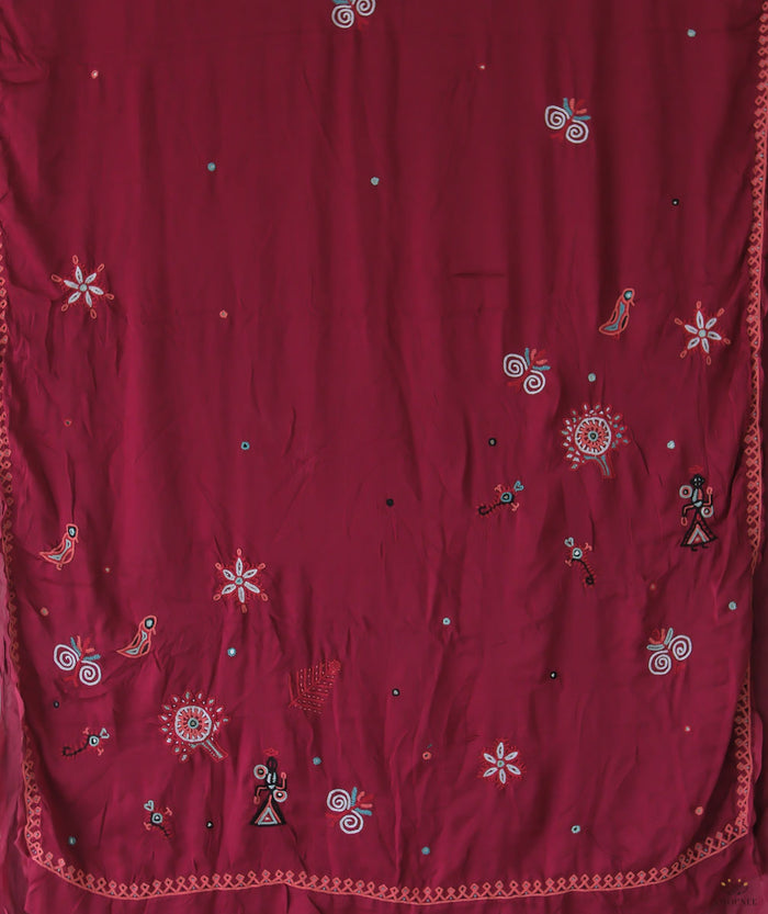 Rabari Embroidery Saree