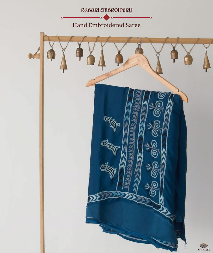 Rabari Embroidery Saree