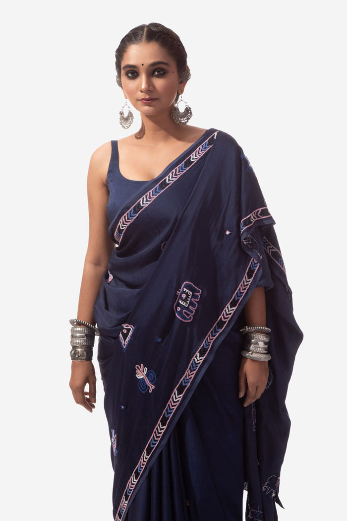 Rabari Embroidery Saree