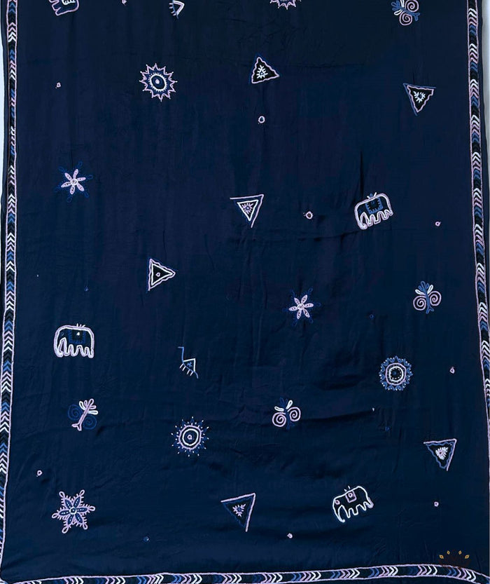 Rabari Embroidery Saree