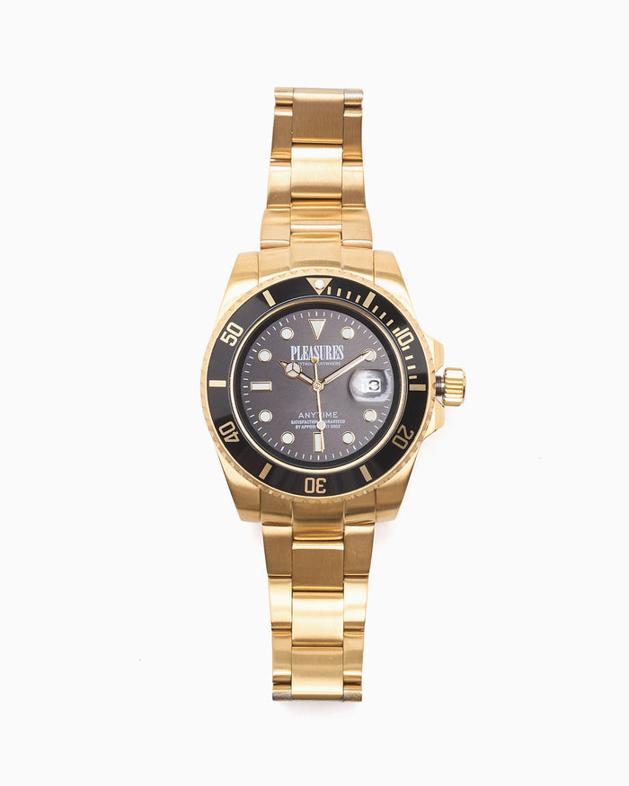 Jewelry Pleasures Anytime Unisex Watch - P26SP050-GOLDBLACK