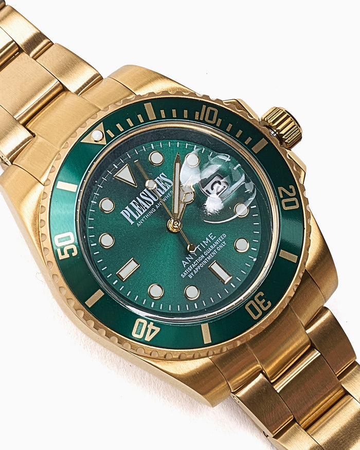 Jewelry Pleasures Anytime Unisex Watch - P26SP050-GOLDGREEN
