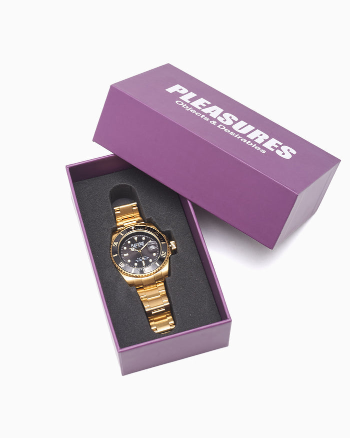 Jewelry Pleasures Anytime Unisex Watch - P26SP050-GOLDBLACK