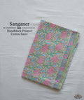 Sanganer cotton handblock saree