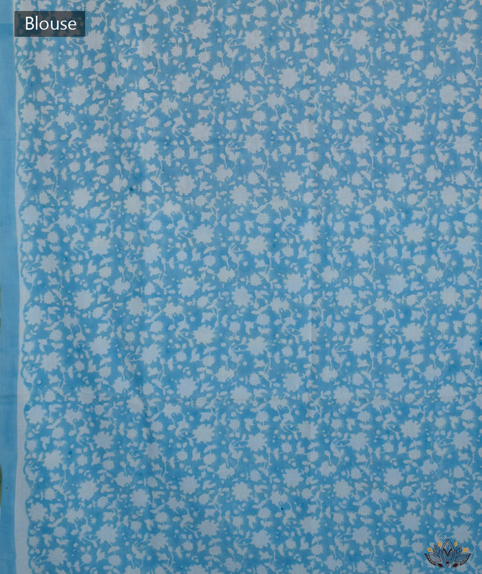 Sanganer cotton handblock saree