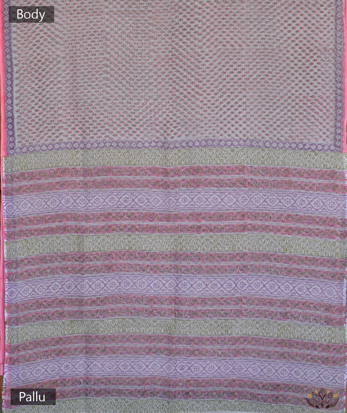 Sanganer Kota handblock saree