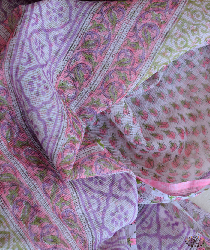 Sanganer Kota handblock saree