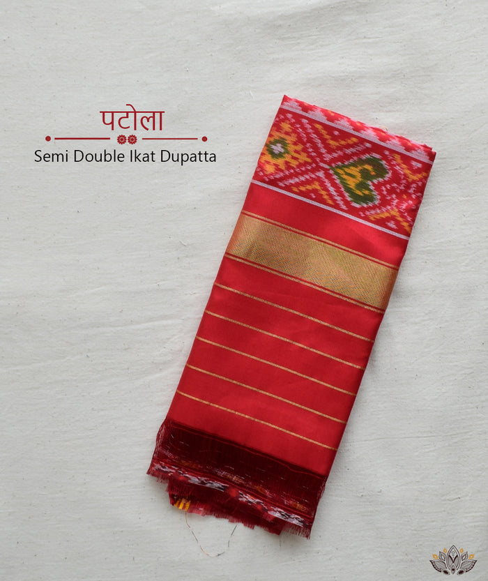 SEMI DOUBLE IKAT PATOLA DUPATTA