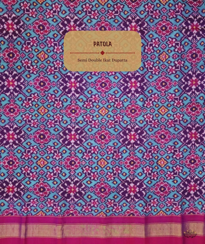 SEMI DOUBLE IKAT PATOLA DUPATTA