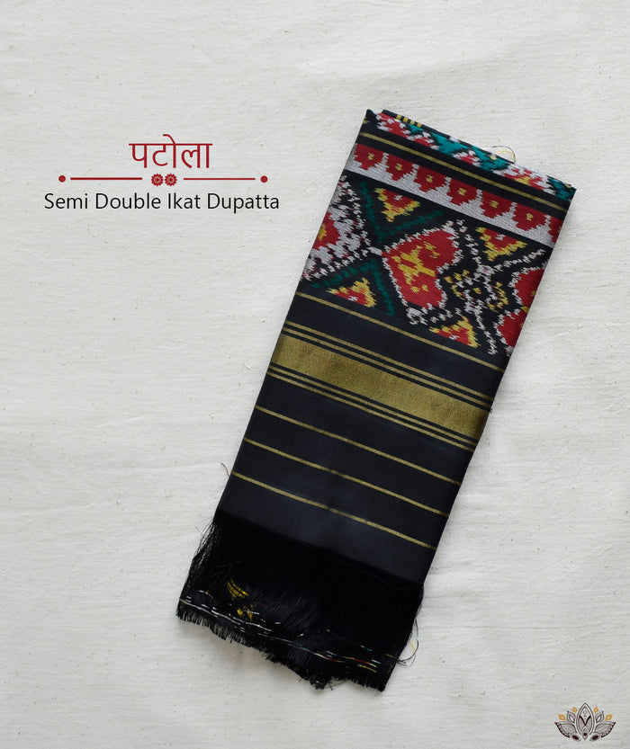SEMI DOUBLE IKAT PATOLA DUPATTA