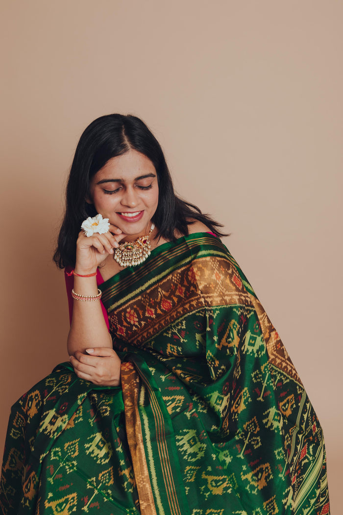 Silk Single Ikat Patola Saree