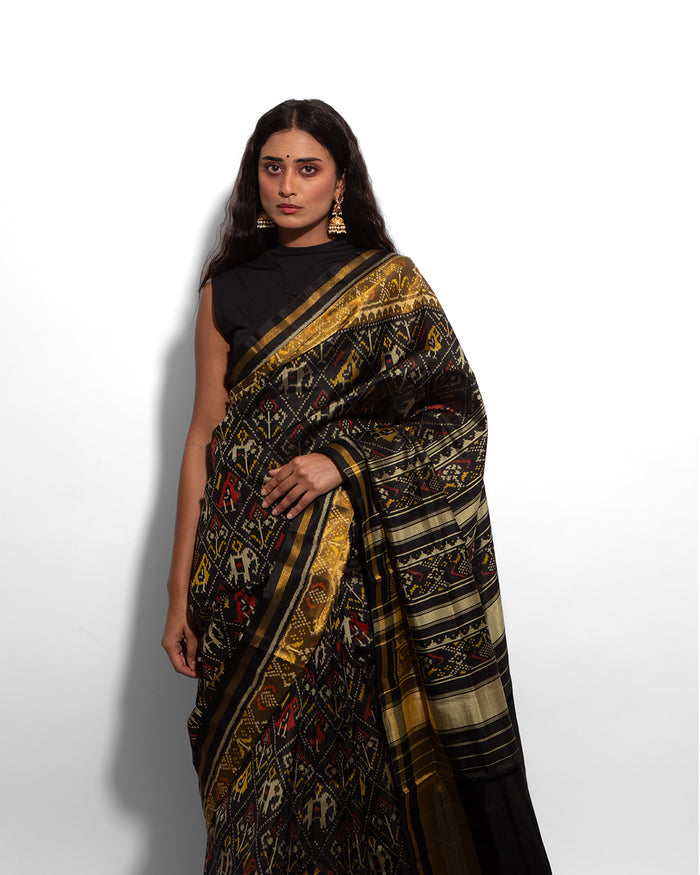 Silk Single Ikat Patola Saree