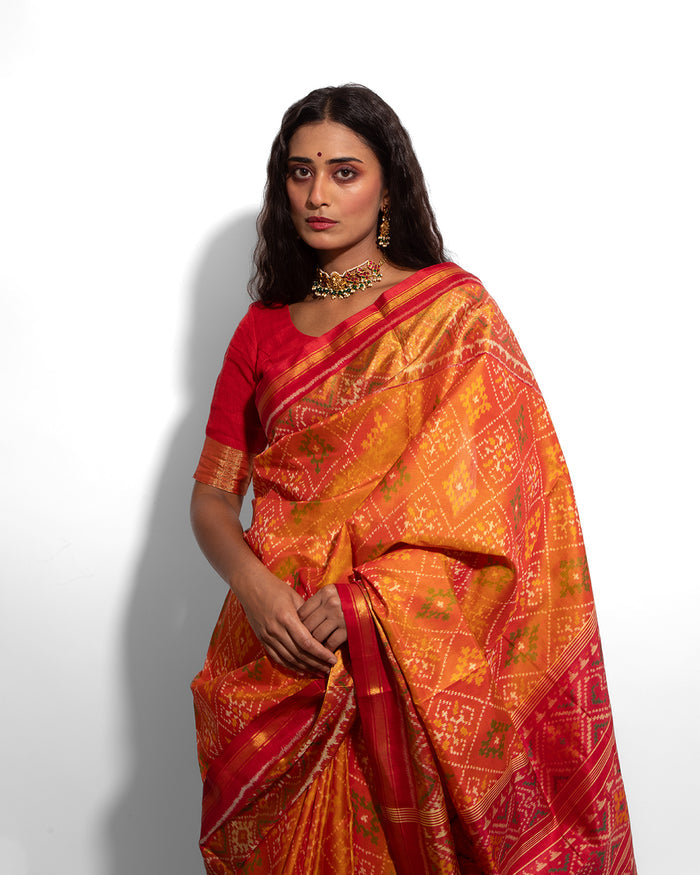 Silk Single Ikat Patola Saree