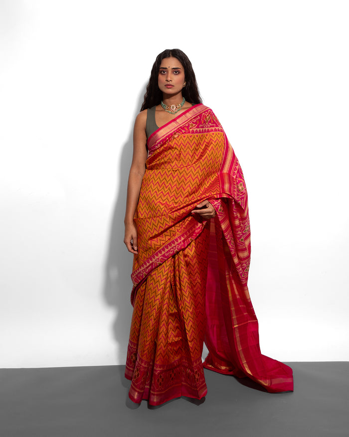 Silk Single Ikat Patola Saree