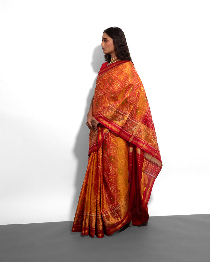 Silk Single Ikat Patola Saree