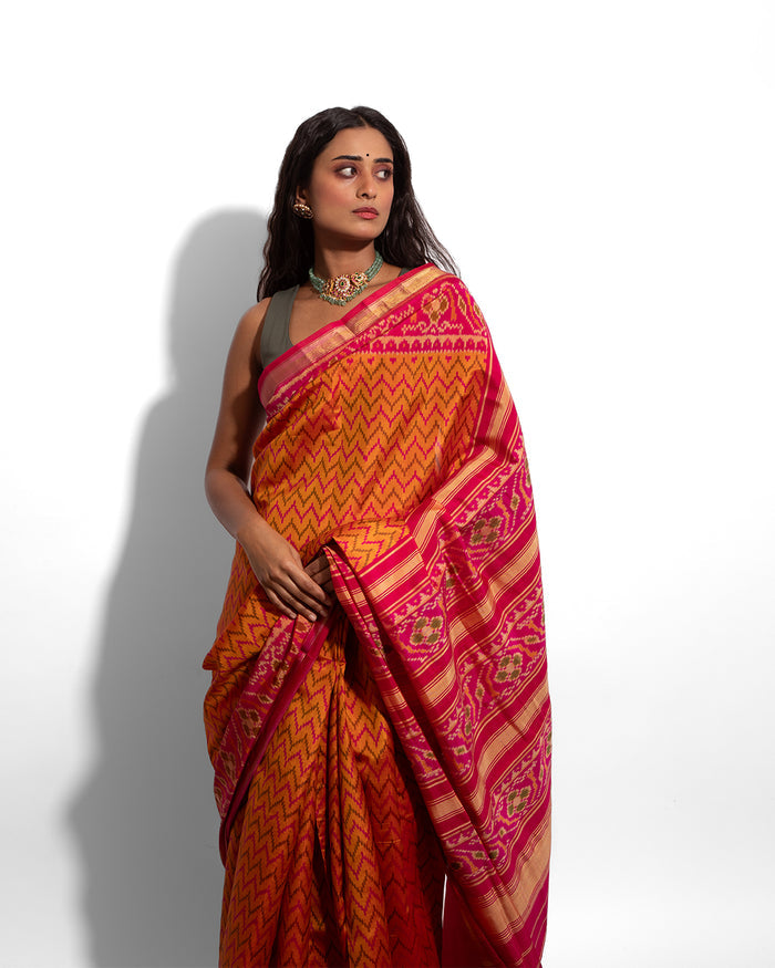 Silk Single Ikat Patola Saree