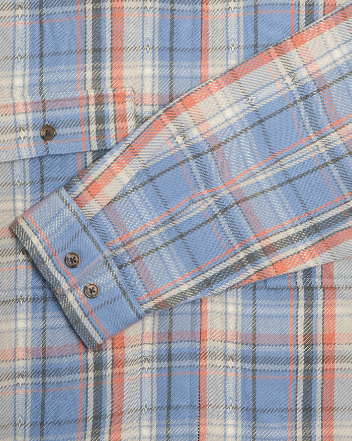 Jackets Coats Awake NY Rivington Plaid Men's Overshirt - AWK-SP26-TP001-BLU