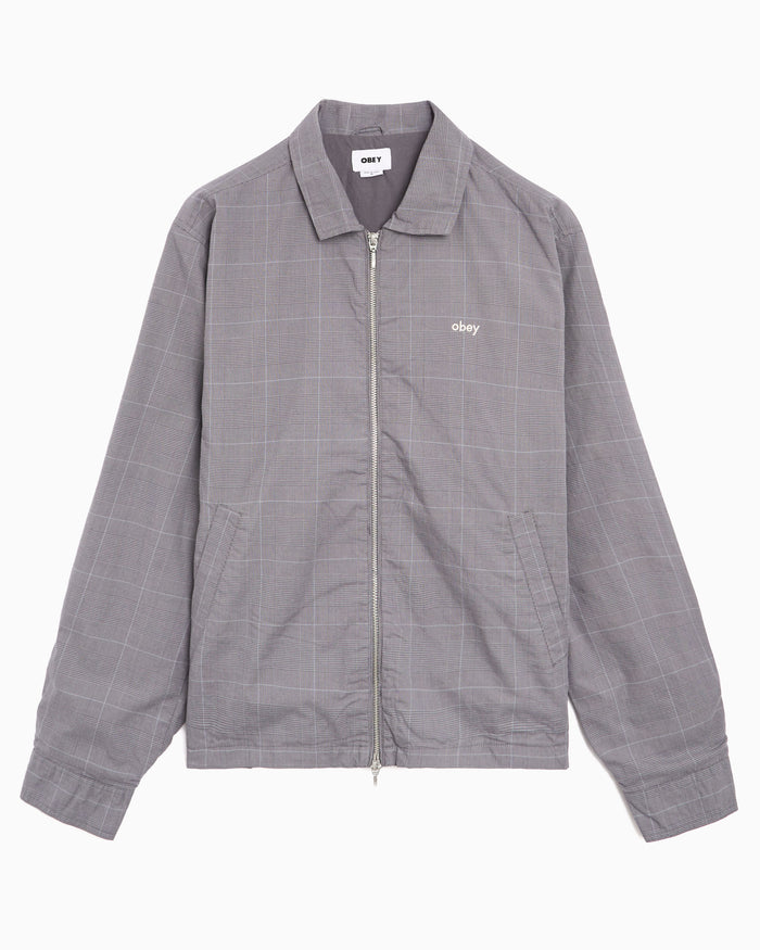 Jackets Coats OBEY Clothing Olivia Plaid Women's Overshirt - 221800451-GRY