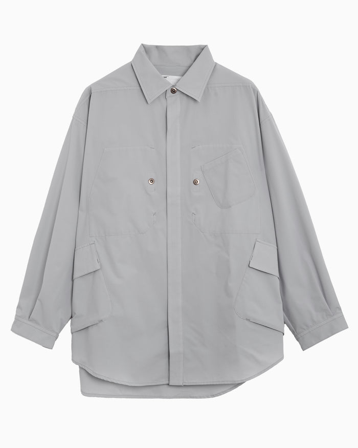 Jackets Coats Poliquant The In-Sideout Pockets Oversize Men's Overshirt - 2601010-LGREY