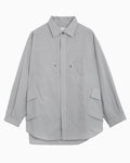 Jackets Coats Poliquant The In-Sideout Pockets Oversize Men's Overshirt - 2601010-LGREY