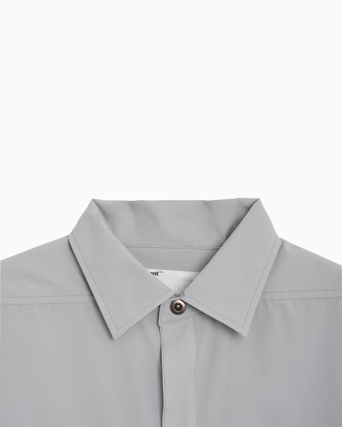 Jackets Coats Poliquant The In-Sideout Pockets Oversize Men's Overshirt - 2601010-LGREY