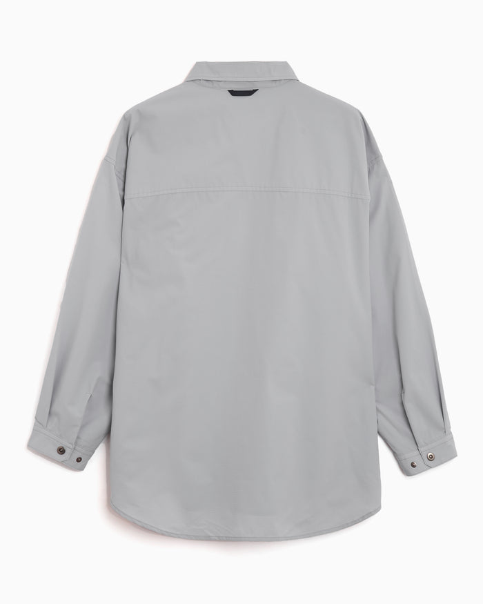 Jackets Coats Poliquant The In-Sideout Pockets Oversize Men's Overshirt - 2601010-LGREY