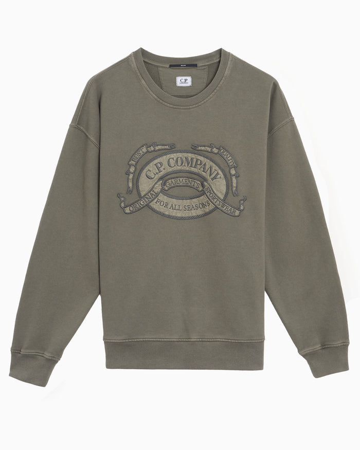 Sweatshirts CP Company Embroidered Boxy Men's Sweatshirt - 20CMSS217A006090O-921