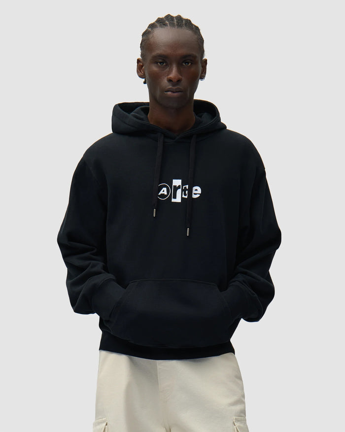 Sweatshirts Arte Antwerp Collage Logo Relaxed Men's Hoodie - SS26-129H-Black