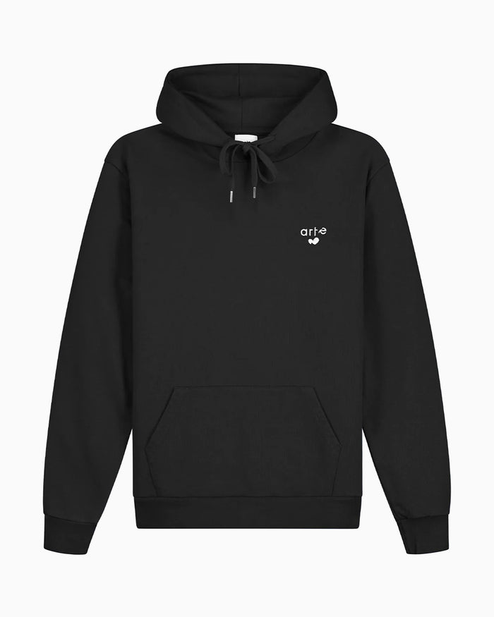 Sweatshirts Arte Antwerp Heart Logo Relaxed Men's Hoodie - SS26-133H-Black
