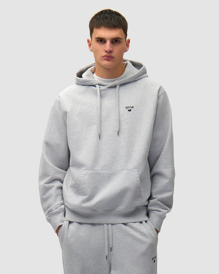 Sweatshirts Arte Antwerp Heart Logo Relaxed Men's Hoodie - SS26-133H-Grey
