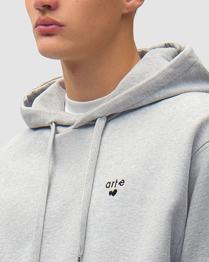Sweatshirts Arte Antwerp Heart Logo Relaxed Men's Hoodie - SS26-133H-Grey