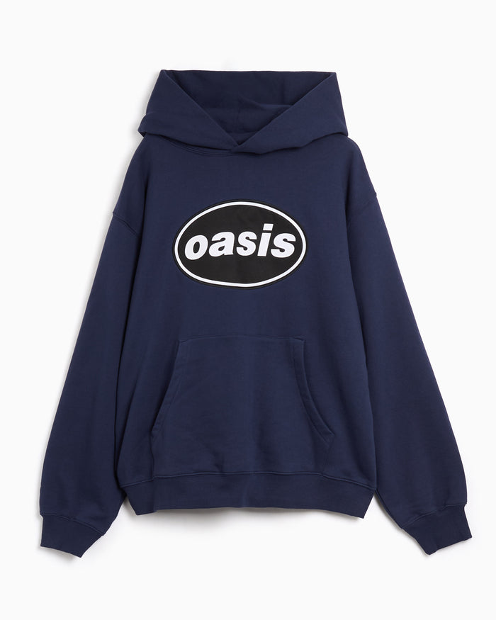 Sweatshirts Pleasures x Oasis Knebworth Logo Relaxed Men's Hoodie - P26OA005-NAVY