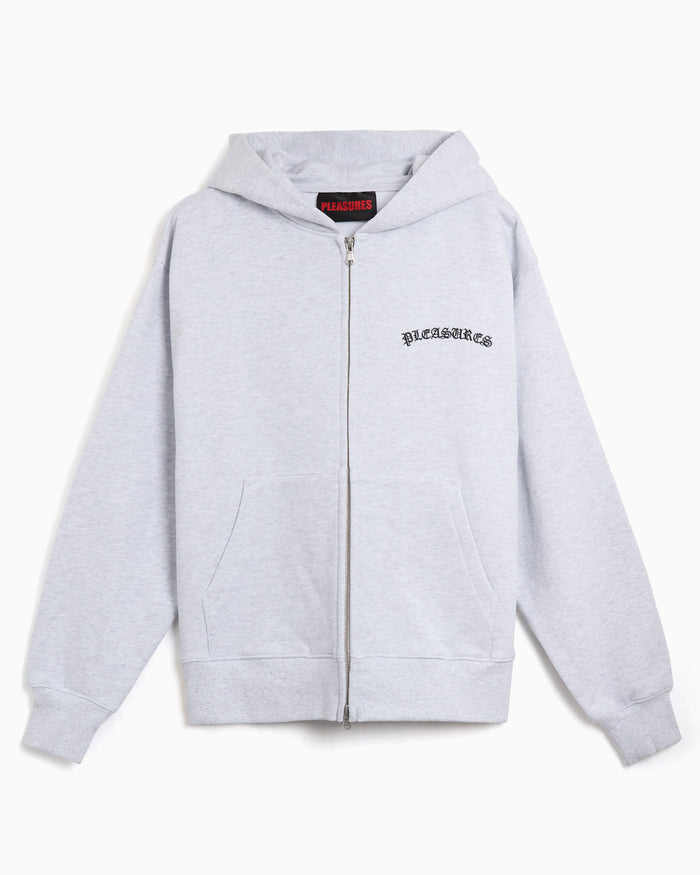 Sweatshirts Pleasures Neural Logo Relaxed Men's Zip-Up Sweatshirt - P26SP010-HEATHER