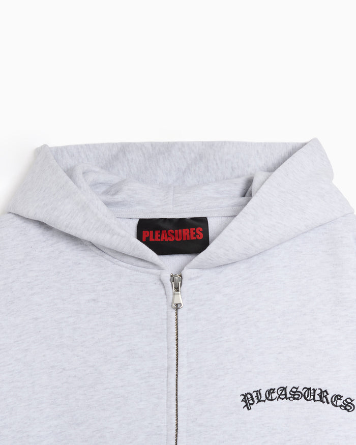 Sweatshirts Pleasures Neural Logo Relaxed Men's Zip-Up Sweatshirt - P26SP010-HEATHER