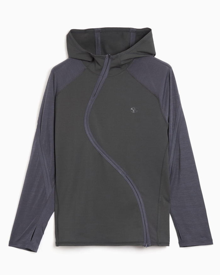 Sweatshirts SAN SAN GEAR Wave Logo Men's Zip-Up Sweatshirt - SG2601OTLS002-BLUECHARCOAL