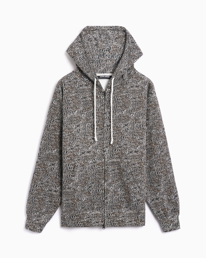 Sweatshirts Fucking Awesome Burnt Sticker Stamp Men's Zip-Up Sweatshirt - PN25320