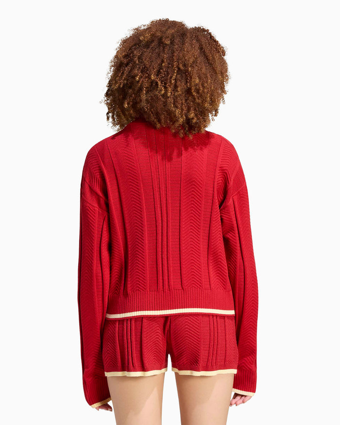 Sweatshirts adidas Originals Cable Knit Firebird Women's Zip-Up Sweatshirt - KR7046