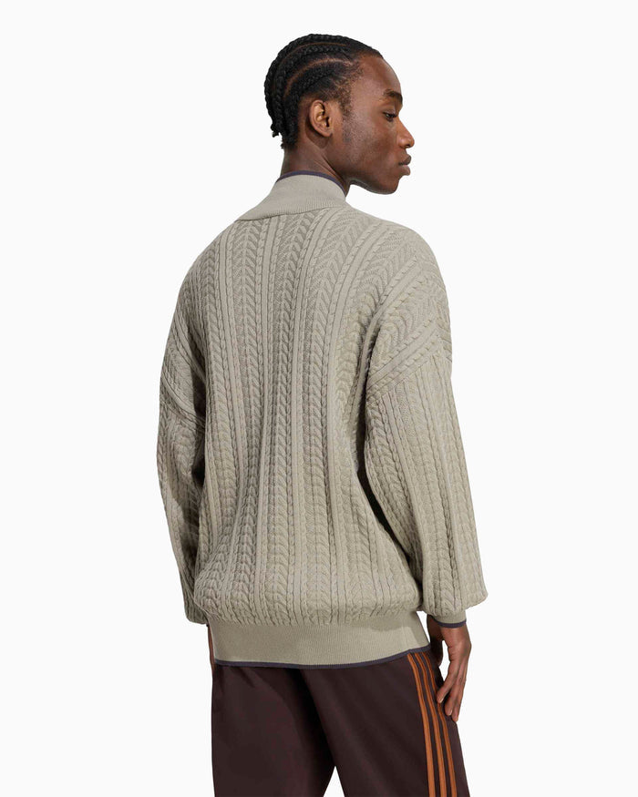 Sweatshirts adidas Originals Cable Knit Firebird Relaxed Men's Zip-Up Sweatshirt - KR9761