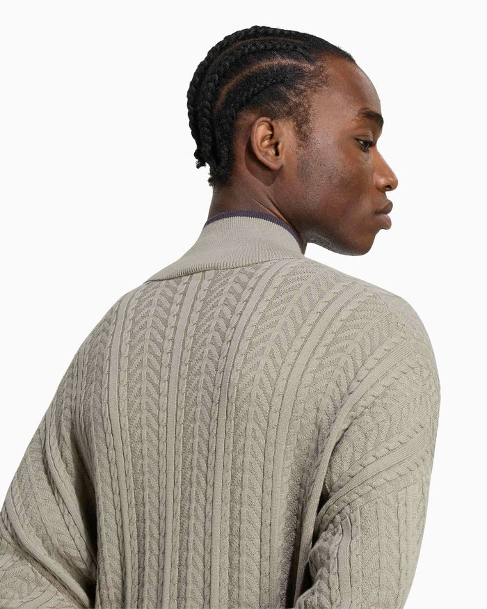 Sweatshirts adidas Originals Cable Knit Firebird Relaxed Men's Zip-Up Sweatshirt - KR9761