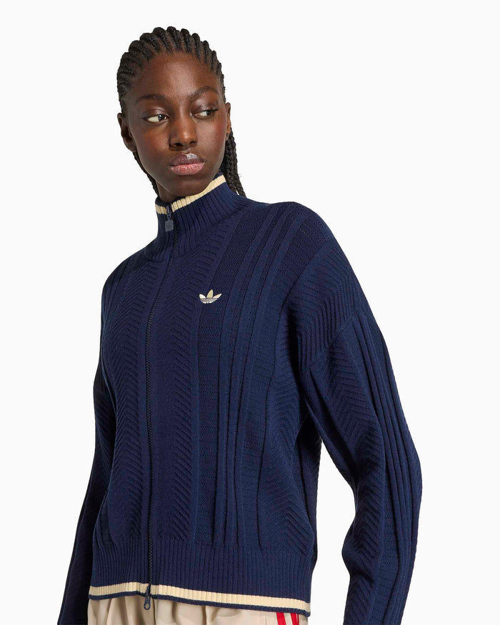 Sweatshirts adidas Originals Cable Knit Firebird Slim Women's Zip-Up Sweatshirt - KT1864