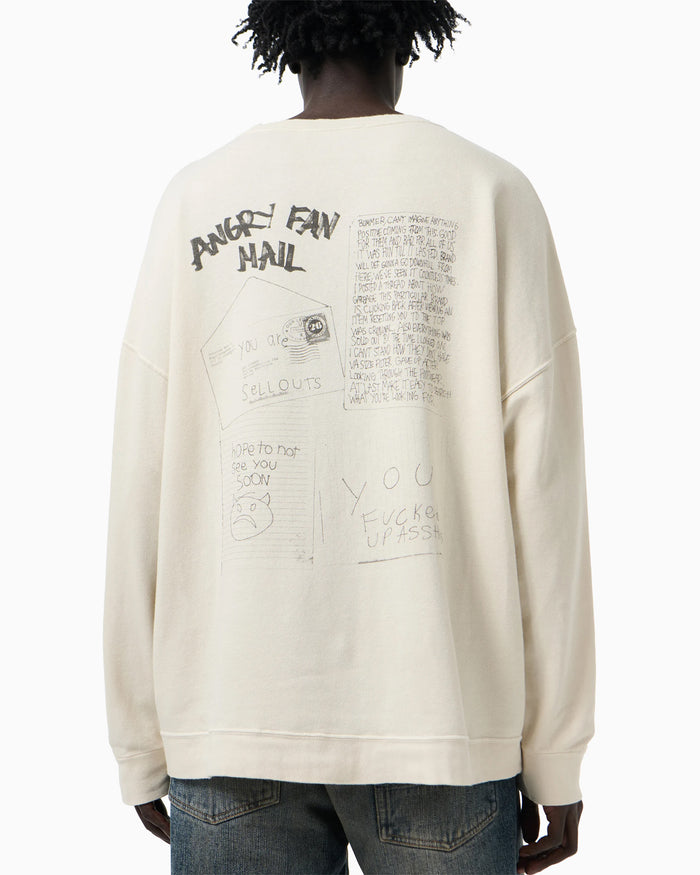 Sweatshirts Our Legacy Angry Fan Mail Graphic Oversize Men's Sweatshirt - M2266SA