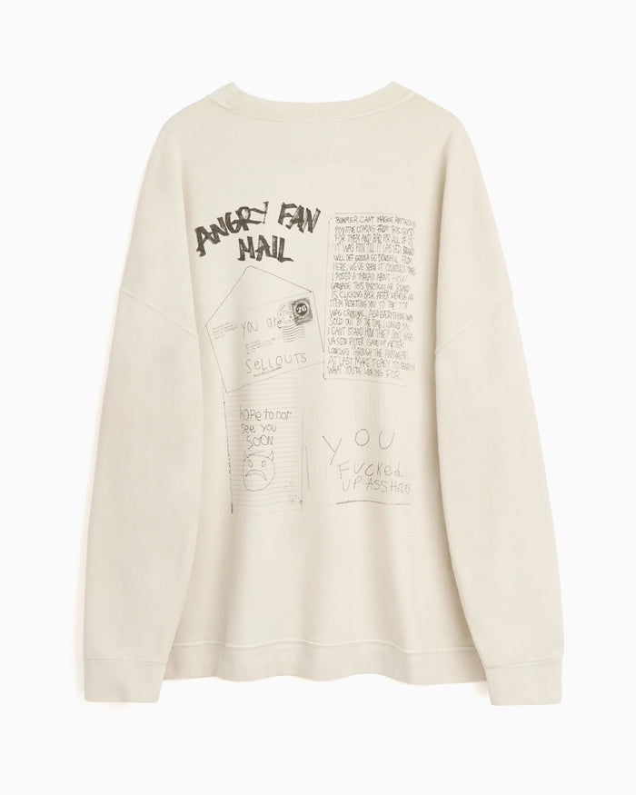 Sweatshirts Our Legacy Angry Fan Mail Graphic Oversize Men's Sweatshirt - M2266SA