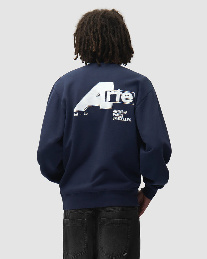 Sweatshirts Arte Antwerp City Graphic Relaxed Men's Sweatshirt - AW26-142C-Navy