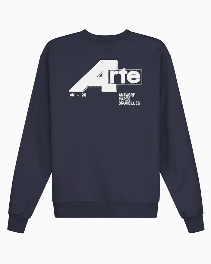 Sweatshirts Arte Antwerp City Graphic Relaxed Men's Sweatshirt - AW26-142C-Navy