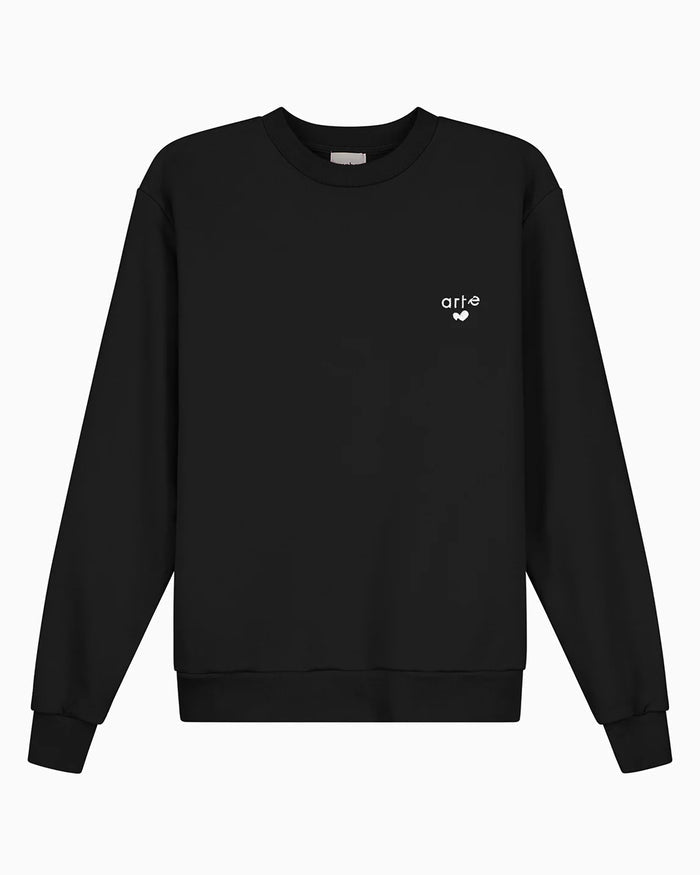 Sweatshirts Arte Antwerp Heart Logo Relaxed Men's Sweatshirt - SS26-164C-Black