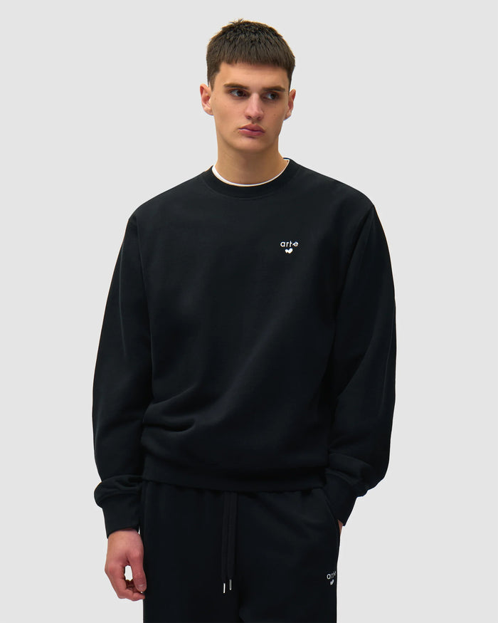 Sweatshirts Arte Antwerp Heart Logo Relaxed Men's Sweatshirt - SS26-164C-Black