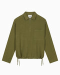 Sweatshirts Arte Antwerp Linen Relaxed Men's Half Zip Sweatshirt - SS26-011C-Green