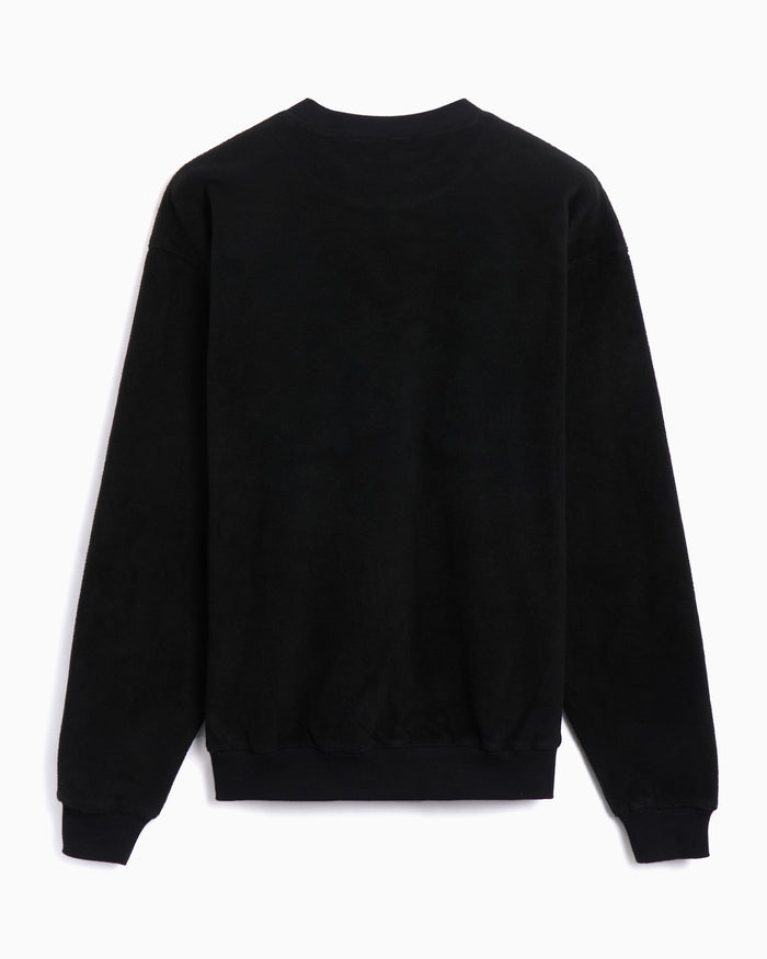 Sweatshirts Pleasures Appointment Fleece Men's Crewneck Sweatshirt Men's Sweatshirt - P24W019-BLACK