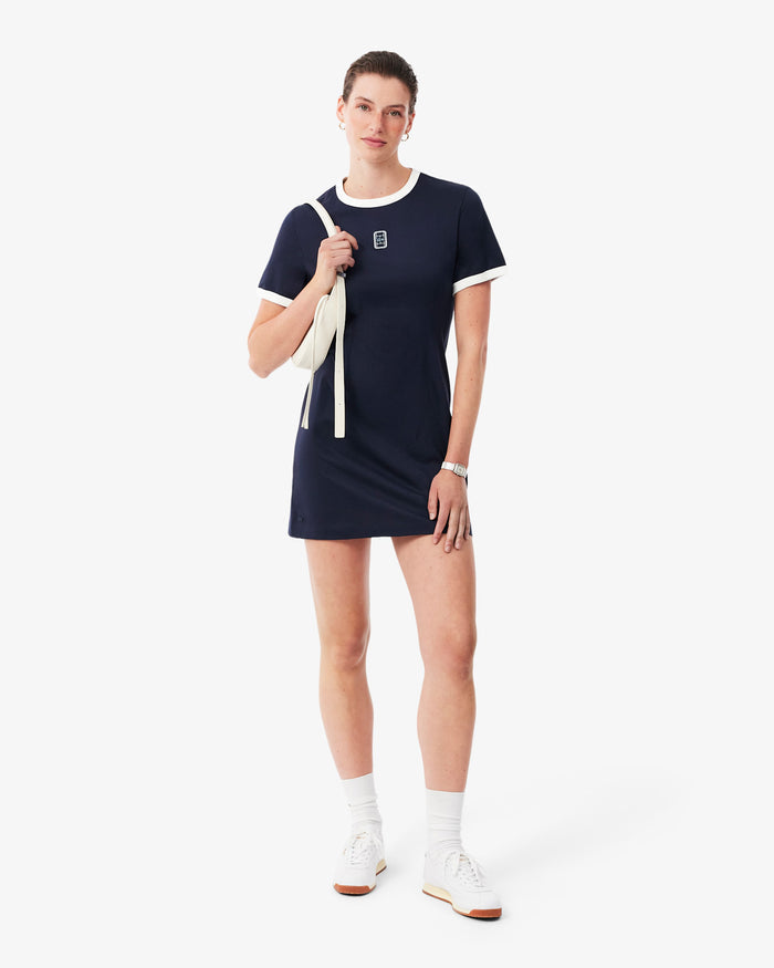 Dresses Lacoste Runway Logo Slim Women's Short Dress - EF8123-00-M5C