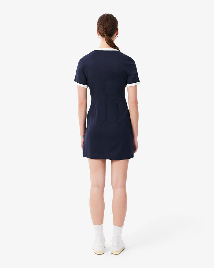 Dresses Lacoste Runway Logo Slim Women's Short Dress - EF8123-00-M5C
